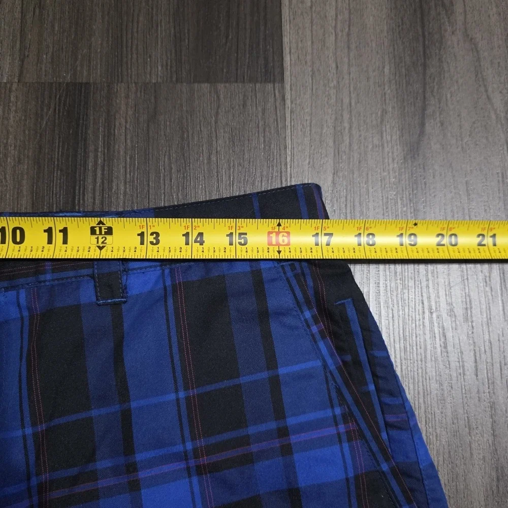 Callaway X Series Men's Golf Shorts Size 34 Blue Black Plaid Performance Active